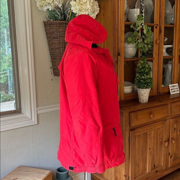 Outbrook Fleece Lined Women's Red Hooded Jacket Size Medium - Picture 5 of 11